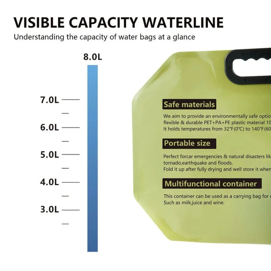 8L Portable Folding Water Bag