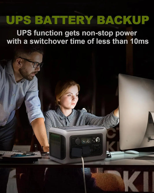 ALLPOWERS R600 Powerstation Lifepo4 Battery 299Wh 600W Solar Generator (Recharge from 0-100% in 1 Hour) With 200W Solarpanel