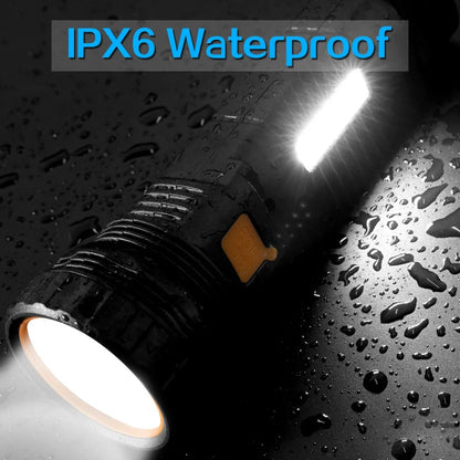 Solar LED Flashlight with Power Bank