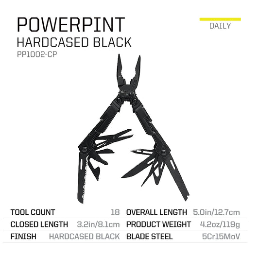 SOG 18 in 1 PowerPint Multi-Tool Pliers Mini Folding Hand Tools Portable EDC Outdoor Survival Camping Equipments PP1001/1002-CP