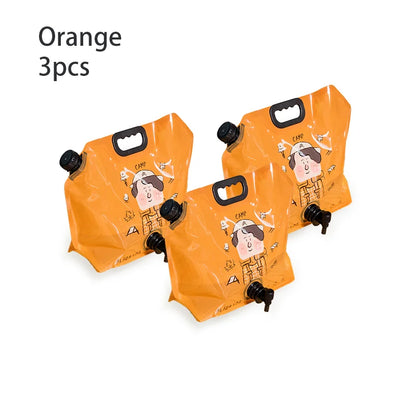 BSWOLF Outdoor Mini Folding Water Bag Camping 8L Large Capacity Portable Water Bag Thickened Soft Food Grade Water Storage Bag